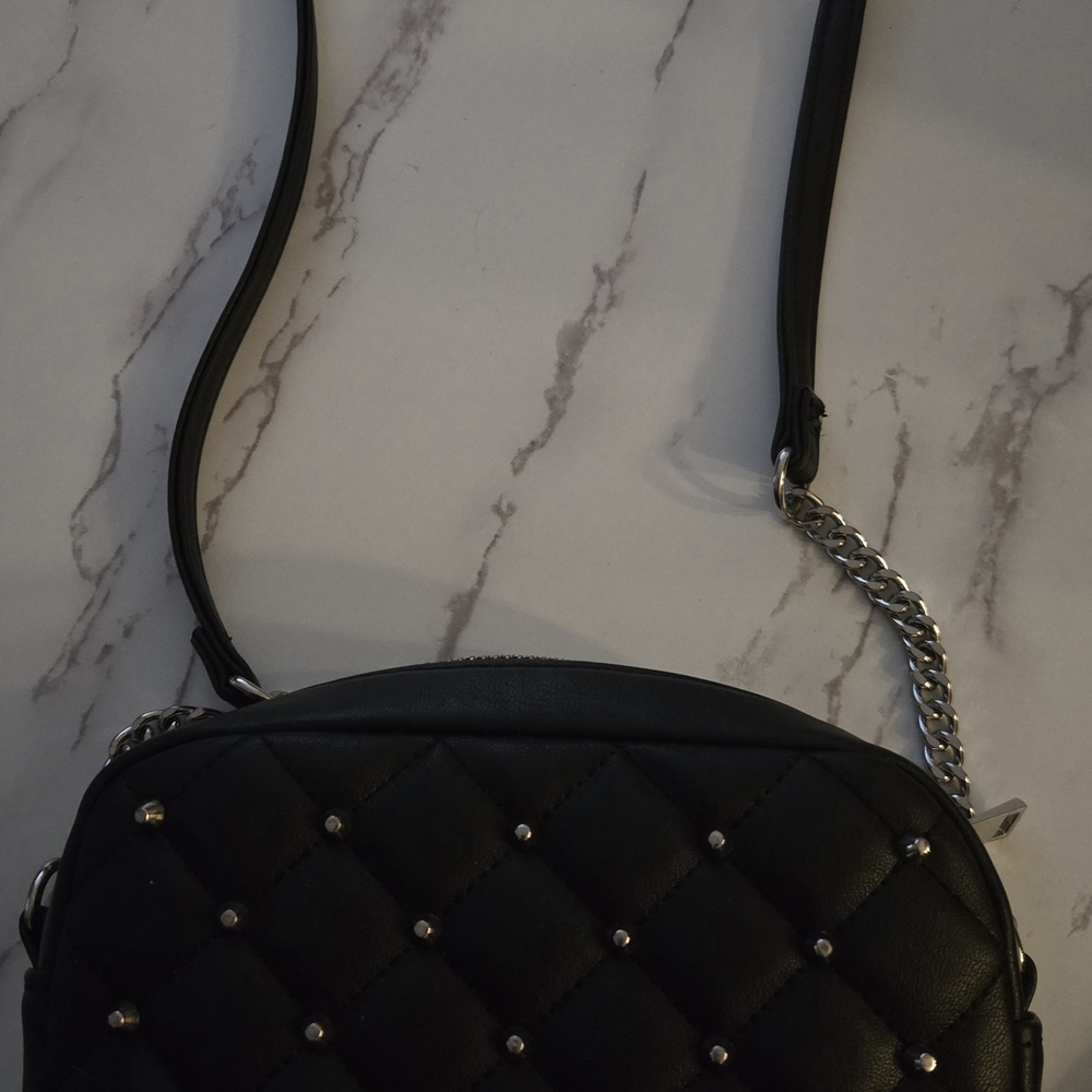 Rebecca Minkoff Black Diamond Quilt Studded Crossbody Bag